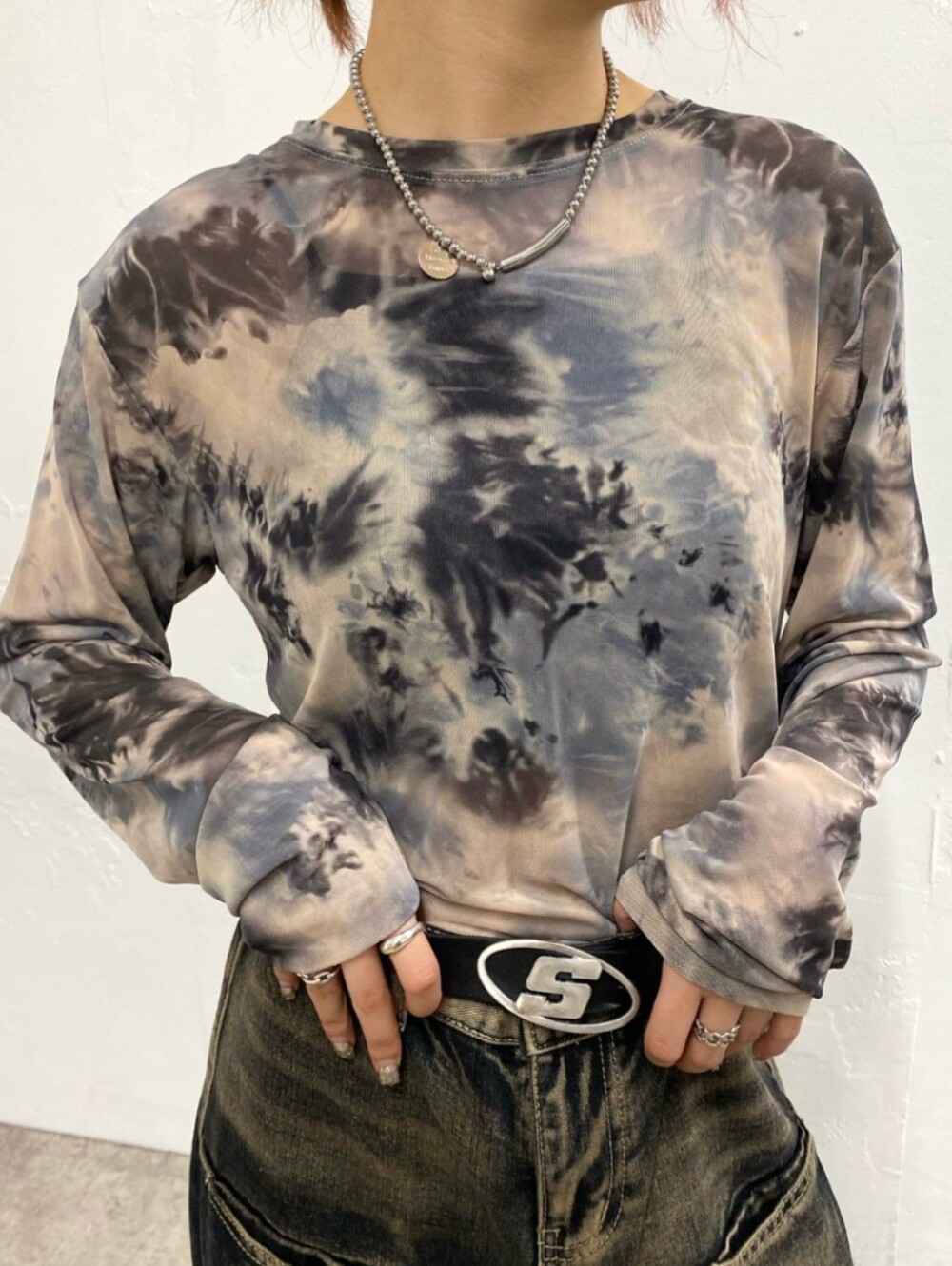 We The Free Tie-Dye Long Sleeve Shirt Small
